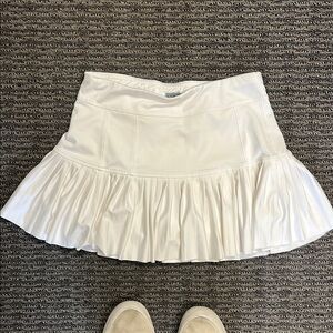Pleated White Tennis Skirt
